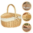thumbnail image 2 of Eease Wedding Picnic Basket with Lids - Wicker Fruit Basket (Size ), 2 of 4