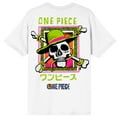 thumbnail image 2 of One Piece Live Action Straw Hat Pirates Logo Crew Neck Short Sleeve Men's White T-shirt
-5XL, 2 of 4