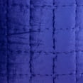 thumbnail image 5 of Parkland Collection Augusta Transitional Royal Blue Solid Quilted Pillow Cover, 5 of 5