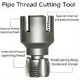 thumbnail image 2 of HLONK Heavy-Duty Manual Pipe Thread Cutting Tool - 1/2” & 3/4” Internal/External Rethreading Maker  Metal Construction for Precision Threading on PVC/Steel Pipes - DIY & Professional Plum, 2 of 6
