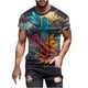 thumbnail image 1 of Camisetas de Manga Larga para Hombres Imprimir Camiseta de Cuello Redondo de Manga Corta, Top de Moda Casual para Primavera Y Verano, 1 of 5