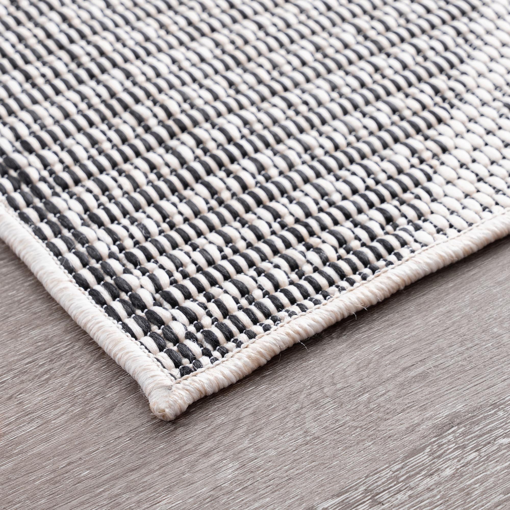 Bliss Rugs Bailey Transitional 8' x 10' Dark Gray and White Indoor Outdoor Area Rug