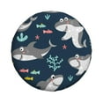 thumbnail image 2 of Easygdp Friendly Smiling Sharks Wheel Sun Guard, Spare Tire Cover,Universal Trailer Suv Truck Camper Travel,Easy To Install And Remove -15 Inch, 2 of 9