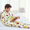 thumbnail image 5 of Bingfone Men's Pajama Set 2 Piece Loungewear PJs, Long Sleeve with Pajama Pants-Strawberry and Lemon, 5 of 7
