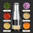 thumbnail image 3 of Picador de ajo prensado Cusine, picador de cebolla multifunción, prensa de ajo de acero inoxidable, triturador de ajo picado para picar verduras, exprimidor de cebollas ACTIVE Biensenido a ACTIVE, 3 of 5