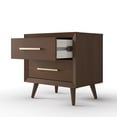 thumbnail image 6 of Child Craft Cranbrook 2-Drawer Nightstand, Mid-Century Modern Style, Pine Wood Construction, Toasted Chestnut, 6 of 7