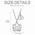 thumbnail image 2 of AOBOCO Sterling Silver Yoga Lotus Flower Necklace for Women with Inspirational Quote on Gift Card, Om Lotus Sideways Necklace Happy Birthday Gifts for Mom Daughter, 2 of 6
