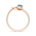 thumbnail image 2 of ANGARA Lab Grown Blue Diamond Infinity Knot Ring for Women in 14K Rose Gold (Size-5.1mm| Clarity-VS) | April Birthstone, Anniversary, Jewelry Gift for Women | Lab-Grown Blue Diamond Ring, 2 of 7