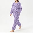 thumbnail image 4 of Dlentnea Women's Pajamas Sets Fleece 2 Piece Comfy Loungewear Winter Warm Fuzzy Sleepwear for Winter, 4 of 7