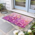 thumbnail image 2 of Pink Spring Floral Doormat Outdoor Entrance 20"x31.5", Modern Oil Painted Daisy Botanical Absorb Moisture Dirt Door Mats, Non-Slip Rubber Backing Floor Mats Indoor, Low-Profile Front Door Rugs, 2 of 9