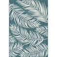 thumbnail image 1 of Unique Loom Outdoor Botanical Bohemian Leaves Rug 6' x 9' Rectangle Teal/Ivory, 1 of 2