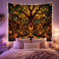thumbnail image 2 of Ancient Tree Library With Glowing Hollow, Mystical Fantasy Style for Book Lovers, Literary Wall Decor, Housewarming Gift Tapestry Wall Hanging for Home Library and Living Room, 2 of 7