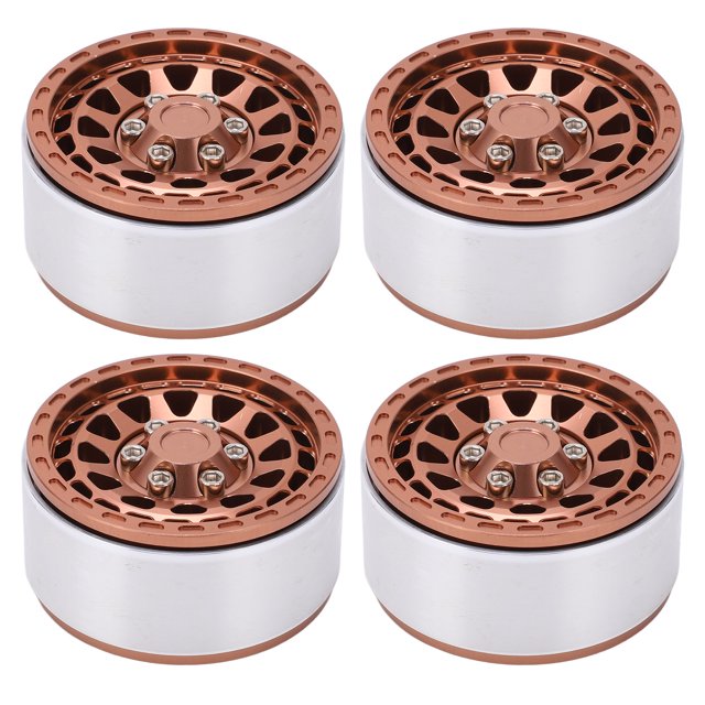 Juego de 4 cubos de rueda de coche Beadlock RC, llanta de aleación de aluminio de 1,9 pulgadas para coches de Control remoto 1/10 1/12 1/14