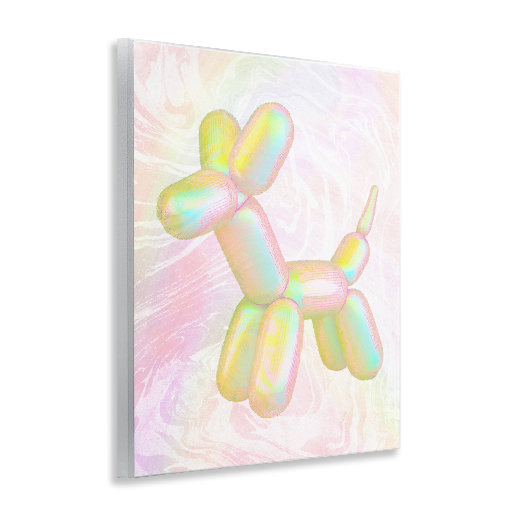 Stupell Industries Yellow Balloon Animal Abstract Painting Unframed Art Print Wall Art, 11 x 14