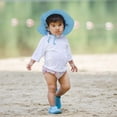thumbnail image 2 of Iplay Baby Infant Toddler Unisex UPF 50 Solid Brim Sun Hat (Aqua, 2-4 Years), 2 of 7