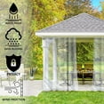 thumbnail image 2 of Covers&All Outdoor Clear Tarp Curtain, 18oz Clear Outdoor Curtains For Patio, Waterproof & Tear Proof Transparent PVC Vinyl Tarp with Rustrpoof Grommets for Porch, Gazebos, Balcony (8'Hx10'W feet), 2 of 8