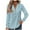 Light Blue, variant on Lindreshi Plus Size Tops Long Sleeve Fashion Women's Button V-Neck Long Sleeve Casual T-Shirt Top Solid Blouse