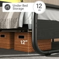 thumbnail image 3 of 4 EVER WINNER King Size LED Bed Frame, Black Metal Platform Bed Frame with LED Headboard, Rustic Wood Headboard, No Box Spring Needed, Black, 3 of 7