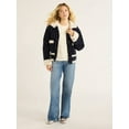 thumbnail image 3 of Free Assembly Women's and Women's Plus Corduroy Jacket with Faux Shearling Trim, Sizes XS-4X, 3 of 5