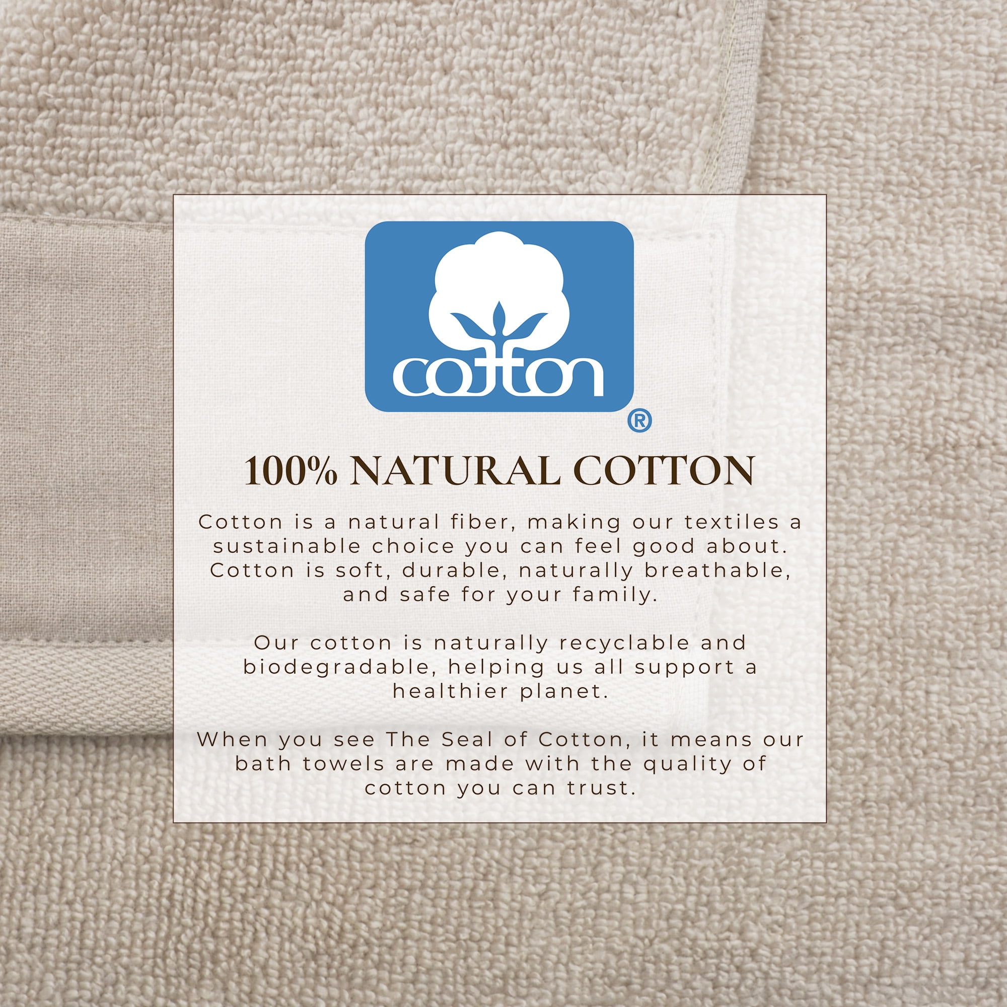 Ultra-Soft Cotton and Modern Linen-Like Border 6 Pack Hand Towel Set