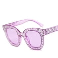 thumbnail image 4 of Womens Cat Eye Sunglasses Star Embellished Fashion Resin Lens PC Frame UV400 Protection High Visibility Female, 4 of 8