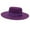 Dark Purple, variant on QASIEATN Fedora Hat for Delicate Ladies Fashion Women and Men Flat Wide Brim Warm Hat Retro Style Panama Hat Women's Accessories Black