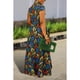 thumbnail image 2 of Vestido camisero estampado para mujer, talla grande, informal, Midi, vacaciones, Primavera/Verano, falda holgada para playa, 2 of 4