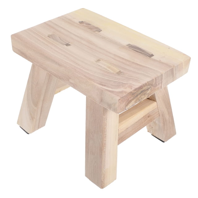Banco de madera maciza, taburete para zapatos, taburete de madera, taburete de madera para pies, taburete auxiliar de madera, reposapiés de mesa, reposapiés de escritorio