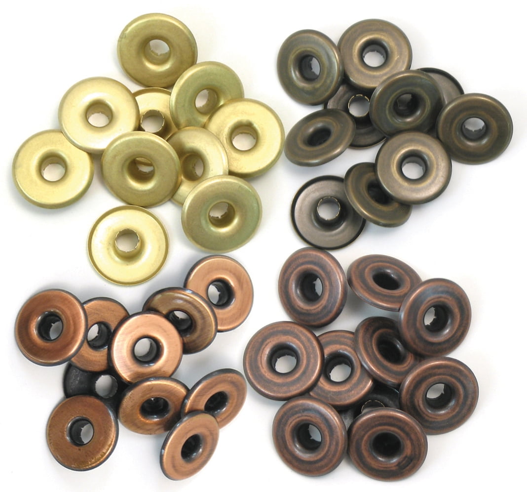 Eyelets Wide 40/PkgWarm Metal