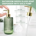thumbnail image 3 of Set de accesorios de baño Kasunting Green Glass, 4 piezas, 3 of 7