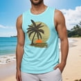 thumbnail image 6 of NOLDARES Mens Workout Tank Tops Cotton Loose Fit Soft Gym Muscle Shirt Sleeveless Classic T Shirts Summer Beach(Mint Green,M), 6 of 9