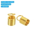 thumbnail image 4 of Unique Bargains Cord End Caps, 100Pcs 5.5x9mm Metal Spring Coil End Tips Crimp Terminators Caps Gold Tone, 4 of 5
