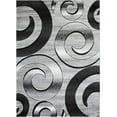 thumbnail image 2 of Handcraft Rugs-Swirls/Circles/Spiral Modern Contemporary abstrac tHand Carved Area Rug-Silver/Gray/Black, 2 of 10