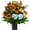 Auburn Sunflower, variant on Sympathy Silks Artificial Cemetery Flowers 24" Auburn Sunflower/Cream Rose/White Hydrangea/Pumpkin for a Vase