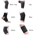 thumbnail image 2 of Soporte elástico de compresión para la parte inferior de la pierna para mujeres y hombres, espinilleras para corredores de fútbol, ​​baloncesto, voleibol, alivio del dolor de pantorrilla, ajustable,, 2 of 4