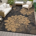 thumbnail image 3 of Reversible Waterproof Outdoor Rug – Durable Plastic Straw Patio Mat, UV Resistant, Easy to Clean, Lightweight & Collapsible, Perfect for Camping, Garden, Deck, Porch & RV – 9x12ft, Black Brown, USA, 3 of 8