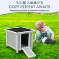 thumbnail image 2 of Coziwow Rabbit Hutch Cat House for Small Animal Wooden 20”x 16”x 17”, Grey, 2 of 7