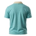 thumbnail image 5 of LEKWK Mens Golf Shirts Slim Fit Quarter Zip Pullover Short Sleeve Shirts Zipper Placket Heathered Tennis Business Casual Tee, 5 of 5