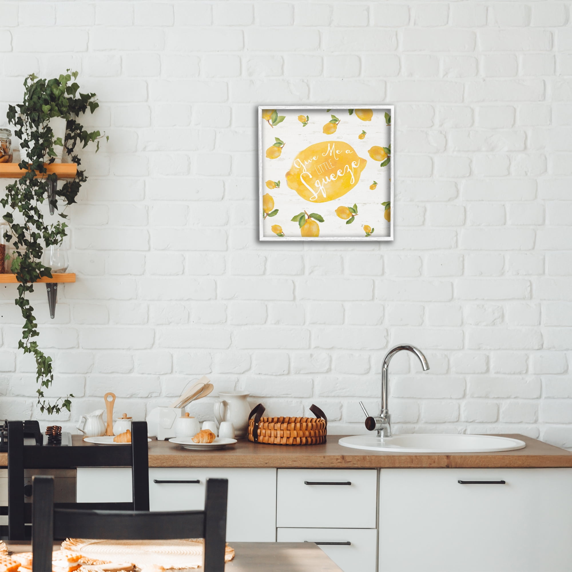 Stupell Industries Give Me A Squeeze White Framed Giclee Art, design by Lanie Loreth