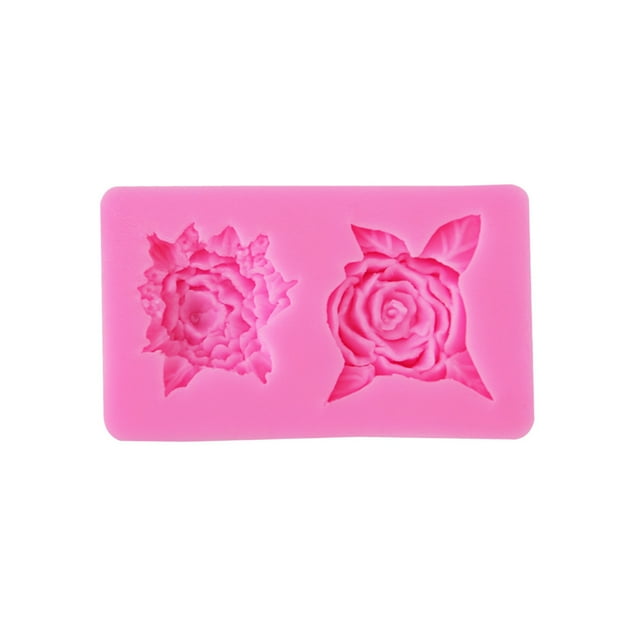 Cateissary Molde de pastel de rosas, arcilla de autoensamblaje, decoración de cocina, gelatina para hornear, herramientas de decoración de Herramientas y accesorios para hornear