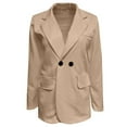 thumbnail image 5 of Wiyuqeen Loose Fit Blazer for Women Dressy Casual Suit Coats Formal Lapel Collar Cardigan Long Sleeve Work Office Jackets Oversized Business Clothes, 5 of 5