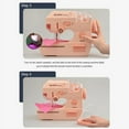 thumbnail image 4 of Mini Sewing Machine Portable Handheld Stitch Sew Needlework Cordless Clothes Fabrics Hand Sewing Machines Accessories Green, 4 of 8