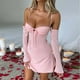 thumbnail image 4 of Mini Vestido De Verano Vestido sin espalda para mujer, color sólido, estilo sexy, ajustado, informal, para uso diario Kuymtek Rosa L para Mujer, 4 of 6