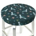 thumbnail image 3 of KLL Cute Turtle Round Bar Chair Cushion Cover ,Bar Stool Protector with Elastic, Soft Washable, 3 of 6