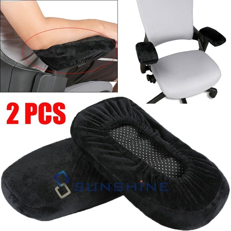 2 PCS BLACK OFFICE CHAIR PARTS ARM PAD ARMREST REPLACEMENT【1 PAIRUS