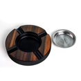 thumbnail image 1 of PREMIUM CIGAR ASHTRAY WITH 4 CIGAR HOLDER SLOTS | WOODEN CIGAR ASHYTRAYS OUTDOOR WITH ELEGENT FINISH | BEST MENS GIFT | CIGAR GIFTS FOR MEN | CIGAR ASHTRAY OUT DOOR PATIO, 1 of 4