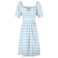 thumbnail image 5 of Blue Gingham Sleeveless Dress Cocktail of dresses women's summer clothing 2024 women's elegant loose dresses, 5 of 7