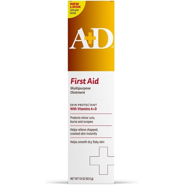 Ungüento de primeros auxilios A+D - Hidratante y protector de la piel , 1.5Oz