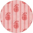 thumbnail image 1 of Ahgly Company Machine Washable Indoor Round Transitional Red Area Rugs, 4' Round, 1 of 7
