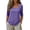Dark Purple, variant on Summer Tops Women Striped Texture Half Sleeve T-shirt Loose Lightweight Breathable Casual Blouse For Work & Daily Summer Gray S